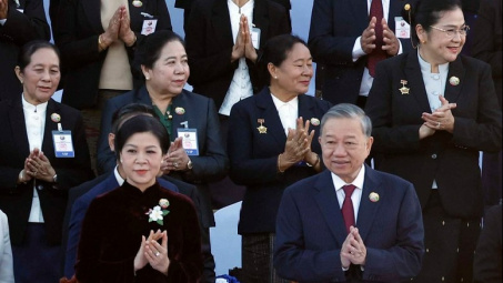 Tổng Bí thư Tô Lâm và Phu nhân dự Lễ kỷ niệm 50 năm Quốc khánh Lào