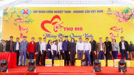 Công đoàn Công ty Than Thống Nhất tham gia chương trình “Tết Thợ Mỏ” năm 2025