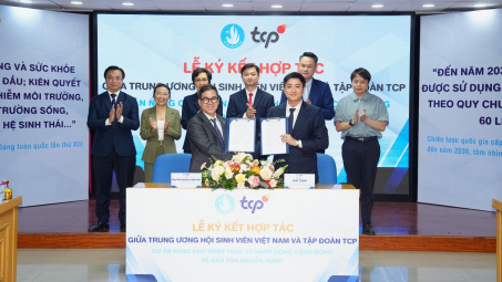 Trung ương Hội Sinh viên Việt Nam hợp tác với Tập đoàn TCP triển khai dự án cộng đồng về bảo tồn nguồn nước