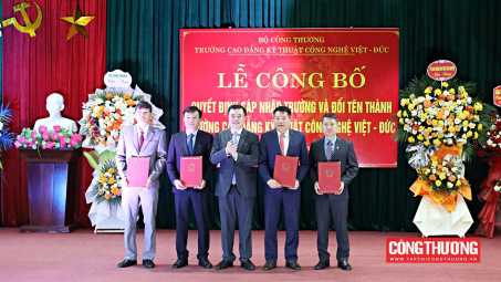 Công bố Quyết định sáp nhập và đổi tên thành trường Cao đẳng Kỹ thuật Công nghệ Việt - Đức