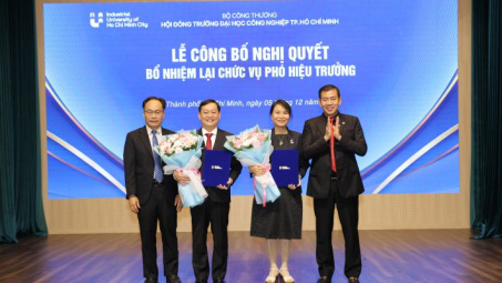 IUH công bố quyết định bổ nhiệm lại 2 Phó Hiệu trưởng
