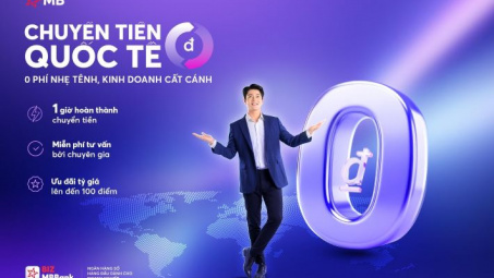 "Chuyển tiền quốc tế 0 đồng" trên nền tảng số BIZ MBBank