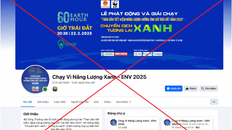 [CẢNH BÁO] Xuất hiện Fanpage giả mạo Giải chạy "Toàn dân tiết kiệm năng lượng hưởng ứng Giờ Trái đất năm 2025" - Người dân cần cảnh giác, thận trọng khi tham gia