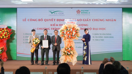 Đại học Đông Á có thêm 11 chương trình đào tạo đạt chuẩn chất lượng giáo dục