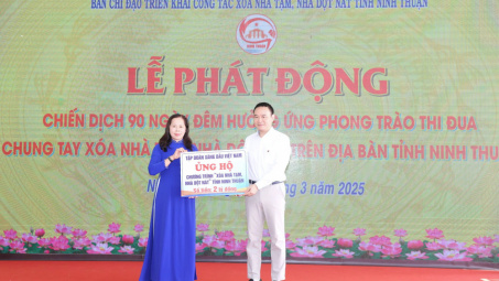 Petrolimex hỗ trợ tỉnh Ninh Thuận 2 tỷ đồng xóa nhà tạm, nhà dột nát