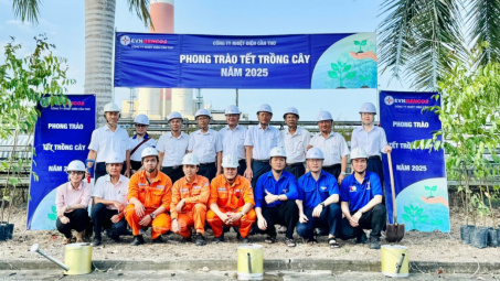Nhiệt điện Cần Thơ hoàn thành kế hoạch trồng 500 cây xanh giai đoạn 2021- 2025