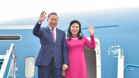 Tổng Bí thư Tô Lâm và Phu nhân lên đường thăm Indonesia, Ban Thư ký ASEAN và Singapore