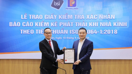 Petrolimex được xác nhận báo cáo kiểm kê khí nhà kính theo tiêu chuẩn quốc tế ISO 14064-1:2018