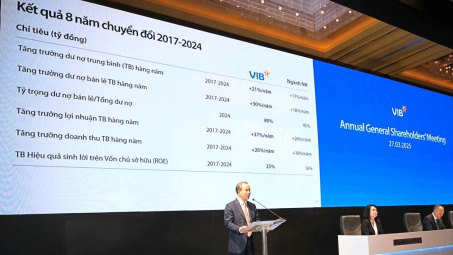 Ngân hàng VIB chuẩn bị chi hơn 2.000 tỷ đồng trả cổ tức, tăng vốn hơn 14%