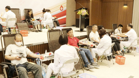 222 đơn vị máu đã được huy động trong Ngày hội hiến máu nhân đạo HABECO năm 2025