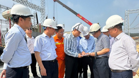 Tăng tốc thi công Dự án Trạm biến áp 500kV Vĩnh Yên - Công trình chào mừng Đại hội Đảng bộ EVN lần thứ IV