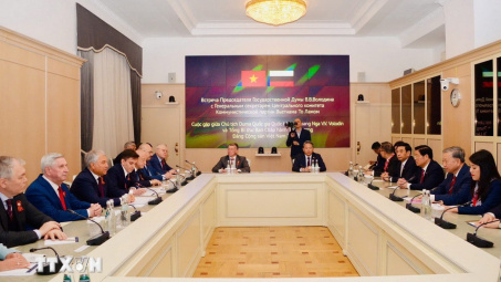 Tổng Bí thư Tô Lâm hội kiến với Chủ tịch Duma Quốc gia Liên bang Nga