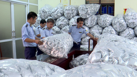 Phát hiện kho chứa 40.000 gói rong biển trôi nổi chuẩn bị tuồn ra thị trường