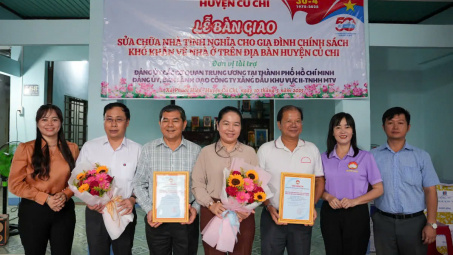 Petrolimex Sài Gòn chung tay sửa chữa 04 căn nhà cho các hộ chính sách tại Củ Chi