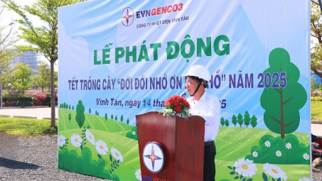 Nhiệt điện Vĩnh Tân 2: Trồng mới hơn 300 cây xanh tại Nhà máy