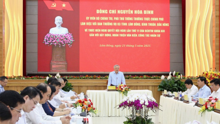 Phó Thủ tướng Thường trực Nguyễn Hòa Bình làm việc với 3 tỉnh Lâm Đồng, Bình Thuận và Đắk Nông