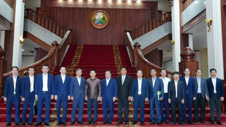 Vinachem báo cáo tiến độ Dự án Muối mỏ Kali với Phó Thủ tướng Lào Saleumxay Kommasith