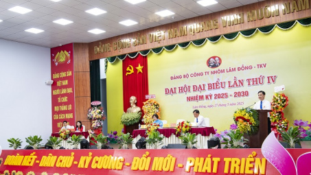 Đại hội Đảng bộ Công ty Nhôm Lâm Đồng nhiệm kỳ 2025 - 2030: Xây dựng Đảng trong sạch, vững mạnh và phát triển bền vững