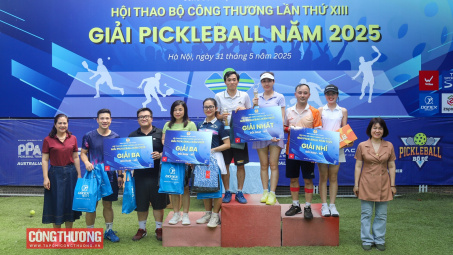 Sôi nổi giải đấu Pickleball trong khuôn khổ Hội thao Bộ Công Thương lần thứ XIII năm 2025