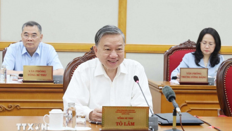 Tổng Bí thư Tô Lâm chủ trì họp cho ý kiến về tiến độ sắp xếp tổ chức bộ máy