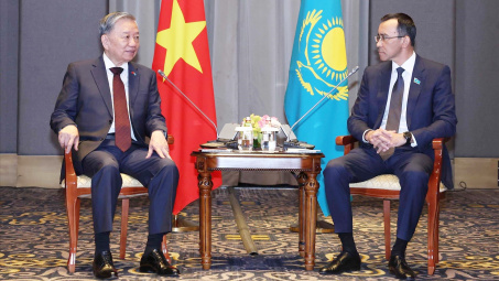 Tổng Bí thư Tô Lâm hội kiến Chủ tịch Thượng viện Kazakhstan