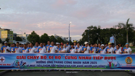 Hơn 150 Vận động viên Nhiệt điện Bà Rịa chạy bộ hưởng ứng Tháng Công nhân 2025