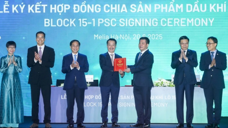 Ký kết Hợp đồng Chia sản phẩm dầu khí Lô 15-1: Góp phần đảm bảo sản lượng khai thác dầu khí quốc gia