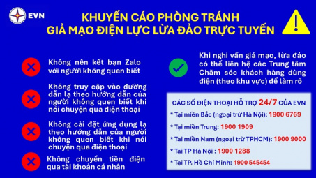 Tập đoàn Điện lực Việt Nam cảnh báo giả mạo nhân viên Điện lực để lừa đảo