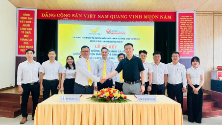 Bưu điện tỉnh Đắk Lắk ký hợp đồng xuất khẩu cà phê sang Trung Quốc qua sàn thương mại điện tử