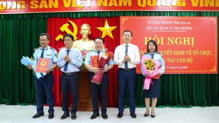 Chi cục QLTT tỉnh Gia Lai công bố nhân sự sau sáp nhập