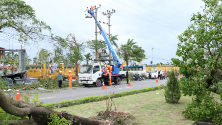 Vận hành an toàn hệ thống điện, bảo đảm cung cấp điện trước, trong và sau bão số 3 WIPHA