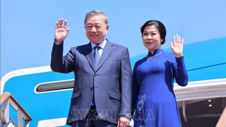 Tổng Bí thư Tô Lâm và Phu nhân bắt đầu thăm cấp Nhà nước Đại Hàn Dân Quốc