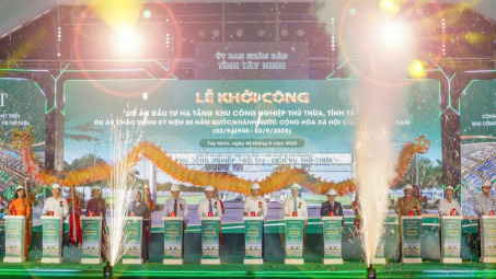 Tây Ninh khởi công Dự án Khu công nghiệp đầu tiên sau sáp nhập tỉnh