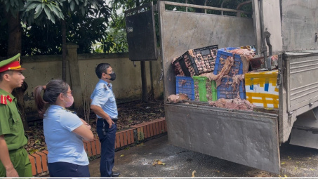 Quản lý thị trường Hà Nội: Phát hiện, tiêu hủy hơn 2 tấn mỡ và da bò không rõ nguồn gốc