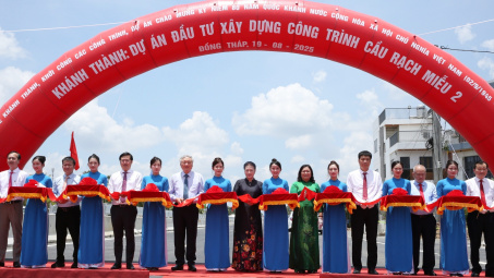 Khánh thành cầu Rạch Miễu 2 nối Đồng Tháp với Vĩnh Long