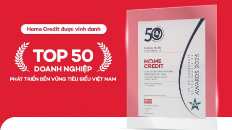 Home Credit được vinh danh tại Giải thưởng Top 50 Doanh nghiệp Phát triển bền vững tiêu biểu 2025