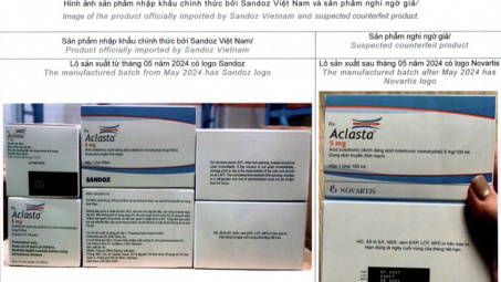 Xác minh, xử lý thông tin về thuốc Aclasta có dấu hiệu giả mạo