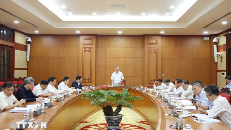 Tổng Bí thư Tô Lâm làm việc với Thường trực các Tiểu ban Đại hội XIV của Đảng