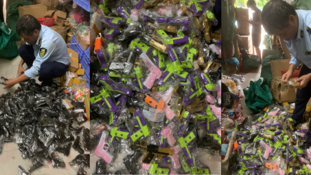 Thu giữ 660 khẩu súng đồ chơi nhập lậu tại Hà Nội