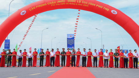 Phú Thọ: Khánh thành cầu Phong Châu mới, vượt tiến độ 3 tháng