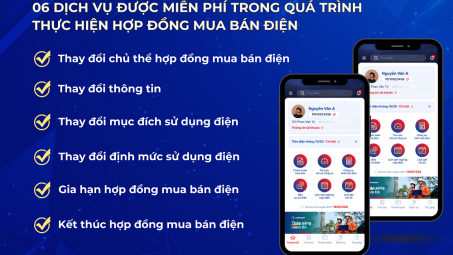 6 dịch vụ được miễn phí trên app EVNHANOI