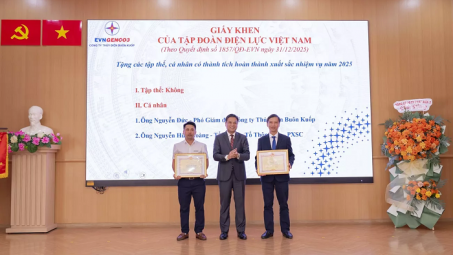 Thủy điện Buôn Kuốp: Phấn đấu sản lượng điện sản xuất đạt hơn 3,1 tỷ kWh năm 2026