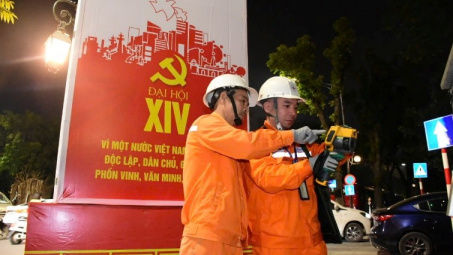 EVNHANOI bảo đảm điện an toàn, thông suốt phục vụ Đại hội XIV của Đảng