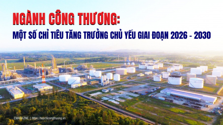 [Infographic] Ngành Công Thương: Một số chỉ tiêu tăng trưởng chủ yếu giai đoạn 2026 - 2030