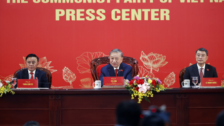 Tổng Bí thư Tô Lâm chủ trì họp báo sau Đại hội XIV của Đảng