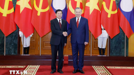 Tổng Bí thư Tô Lâm hội đàm với Tổng Bí thư, Chủ tịch nước Lào Thongloun Sisoulith