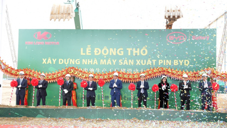 Động thổ xây dựng nhà máy sản xuất pin ô tô điện 130 triệu USD tại thành phố Huế