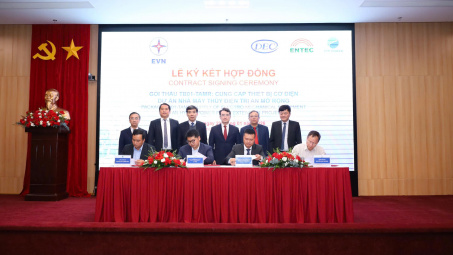 EVN ký hợp đồng cung cấp thiết bị cơ điện Dự án Nhà máy Thủy điện Trị An mở rộng