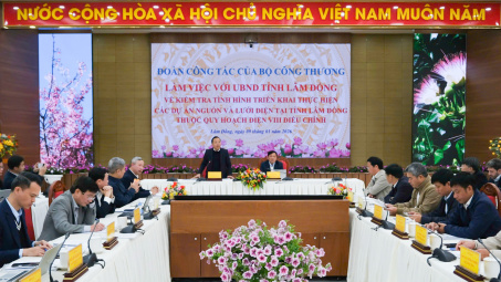 Thứ trưởng Nguyễn Hoàng Long làm việc với tỉnh Lâm Đồng về triển khai Quy hoạch điện VIII điều chỉnh