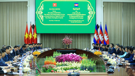 Thủ tướng Lê Minh Hưng hội đàm với  Thủ tướng Campuchia Hun Manet